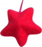 Декоративная новогодняя фигура Зірочка пухнаста малинова T625-77
