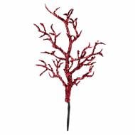 Ветка декоративная YES! Fun Коралл 41 см красный глиттер