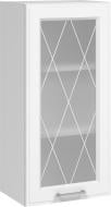 Шкаф верхний МС Лондон В 45/93/30 - витрина белый софт Грейд