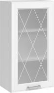 Шкаф верхний МС Лондон В 50/93/30 - витрина белый софт Грейд