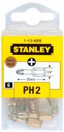 Насадка Stanley отверточная "Philips" PH2 х 25 мм "GOLD" 6 шт. 1-13-689