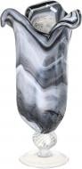 Ваза White cristal Alabastro 44 см біла із чорним 2703/ALBBLK/G