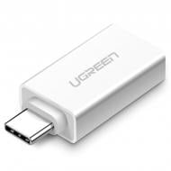 Адаптер UGREEN US173 USB Type-C to USB 3.0 Female OTG Adapter белый (30155)