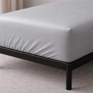 Простынь сатин Boston Soft Grey 90x200 см светло-серый U-tek