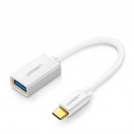 Адаптер UGREEN US154 USB Type-C Male to USB 3.0 Female OTG Adapter белый (30702)