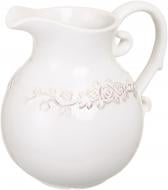 Ваза Цветочный орнамент 18,5 см керамика белая