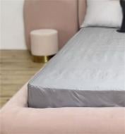 Простынь сатин Boston Soft Grey 120x200 см светло-серый U-tek