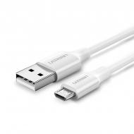 Кабель UGREEN US289 USB 2.0 to Micro Cable Nickel Plating 2A 0,25 м белый (60139)