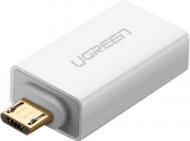 Адаптер UGREEN US195 microUSB to USB 2.0 OTG белый (30529)