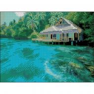 Мозаика Strateg Яркий остров 30x40 см FZ3040-09