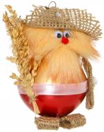 Елочная игрушка Домовой в шапке 11 см