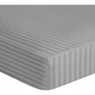 Простирадло Сатин Boston Soft Grey Stripe 160x200 см світло-сірий U-tek