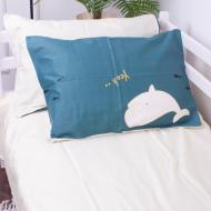 Наволочка сатин Kids Time 22-1219 Whale 50x70 см мульті MirSon