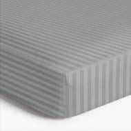 Простынь Сатин Boston Soft Grey Stripe 200x200 см светло-серый U-tek