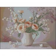 Мозаїка Strateg Кремові квіти 30x40 см FZ3040-19