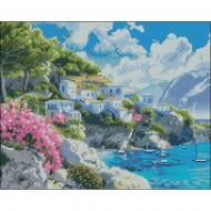 Мозаика Strateg Побережье Греции 40x50 см ZAV4050-49