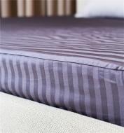 Простирадло Сатин Boston Anthracite Stripe 80x190 см сірий U-tek
