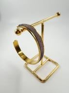 Браслет Svitla з нержавіючої сталі 10 мм фіолетово-райдужний