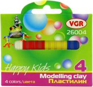 Пластилин Happy Kids VGR 4 цв, 30 гр VGR