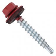 Саморез кровельный по дереву для кровли 4,8x35 мм 100 шт сталь огненно-красный RAL 3000 28949 snapt Саморез кровельный по дереву для кровли 4,8x35 мм 100 шт сталь огненно-красный RAL 3000 28949 snapt