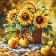 Набор со стразами на подрамнике GoToArt Солнечный урожай 30x30 см 177384