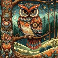 Набор со стразами на подрамнике GoToArt Мудрая птица 30x30 см 187107