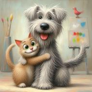 Набор со стразами на подрамнике GoToArt Творческая дружба 30x30 см 177397