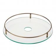 Полиця скляна Lemax STS350 BA d350 мм антична бронза