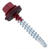 Саморез кровельный по дереву для кровли 4,8x35 мм 750 шт сталь рубиновый RAL 3003 28955 snapt