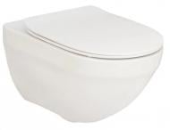 Унитаз подвесной ROCA HEBE Round Rimless, с сиденьем SLIM slow-closing