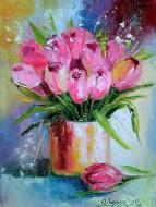 Набор со стразами на подрамнике GoToArt Букет тюльпанов в весе худож. Дарчук О. 30x40 см 177127