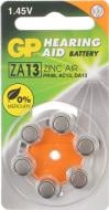 Батарейки GP для слуховых аппаратов Zinc Air Button Cell ZA13-D6 PR48 6 шт.