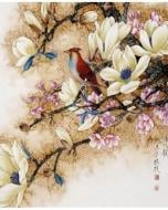 Набор со стразами на подрамнике GoToArt Птичка и магнолия 30x40 см 187055