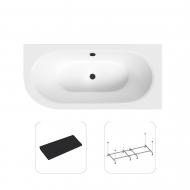 Ванна акриловая Helmken MarbellaLux 8D0639958N 179,5х80 см комплект 3 в 1