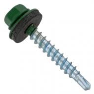 Саморіз покрівельний по дереву для покрівлі 4,8x35 мм 250 шт сталь зелений RAL 6002 28974 snapt
