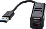 USB-хаб Grand-X  Travel 4 порти 1хUSB 3.0 + 3хUSB 2.0 black (GH-405)