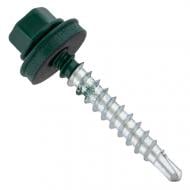 Саморез кровельный по дереву для кровли 4,8x35 мм 25 шт сталь зеленый RAL 6005 28976 snapt