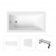 Ванна акриловая Helmken Rivana 3V88082F57 119,5х69,5 см комплект 4 в 1