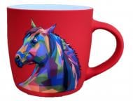 Чашка Fiora Horse 350 мл красная