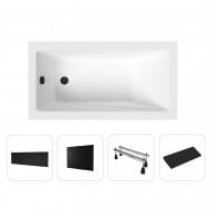 Ванна акриловая Helmken Rivana 2V03V66833 119,5х69,5 см комплект 5 в 1