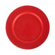 Тарелка сервировочная Ambition 33 см красный