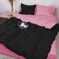 Комплект постельного белья Poplin Line 041 + 099 Leomar 220х240 см розовый/черный MirSon