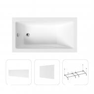 Ванна акриловая Helmken Rivana 9S245869F1 129,5х69,5 см комплект 4 в 1