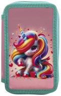 Пенал шкільний Cute Unicorn 25301C CLASS рожевий із малюнком