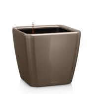 Вазон пластиковый Lechuza Quadro Premium LS 28 квадратный 9 л коричневый (16145)