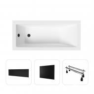 Ванна акриловая Helmken Rivana 39150T28G0 137,5х69 см комплект 4 в 1