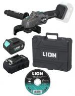 Болгарка (угловая шлифмашина) LION BG1-20BL-125SC-4A1-C с аккумулятором и зарядным устройством