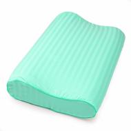 Наволочка Satin Stripe №10022 30-0013 Azure (высота 12 см) 43x59 см бирюзовый MirSon