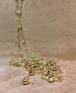 Бусы для елки Диско K-426535 4мм 4 м золотой