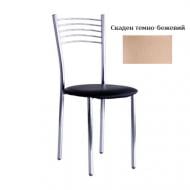 Стул обеденный AMF Art Metal Furniture Олли хром к/з Скаден темно-бежевый/хром